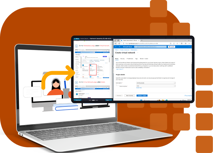 Skill Labs running inside a learning management system on a laptop